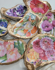 Watercolor Floral Ring Dish • Oyster Shell