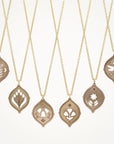 Botanical Floral Pendant Necklaces