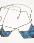 Patina Chevron Necklace Copper • Choice of Size