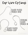 Calla Lily Fleur de Lis Earrings