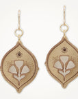 Handmade tulip flower botanical earrings