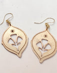 Handmade tulip flower earrings botanical floral jewelry crafted in New Orleans