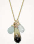 Elements Necklace • Amazonite + Quartz