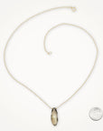 Smokey Quartz Navette Necklace