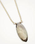 Smokey Quartz Navette Necklace