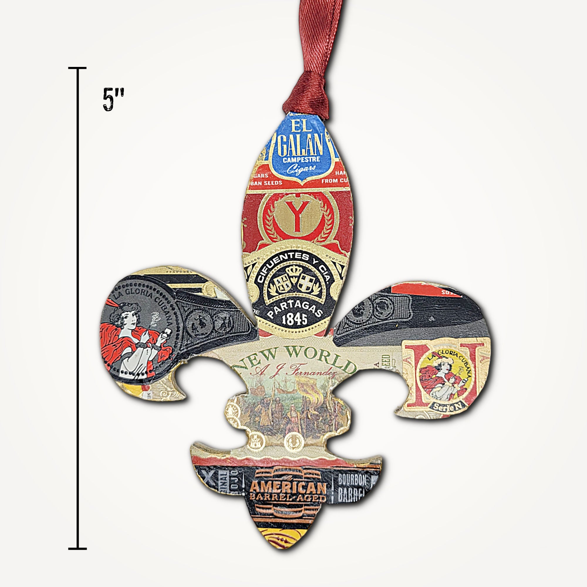 Fleur De Lis Cigar Ornament