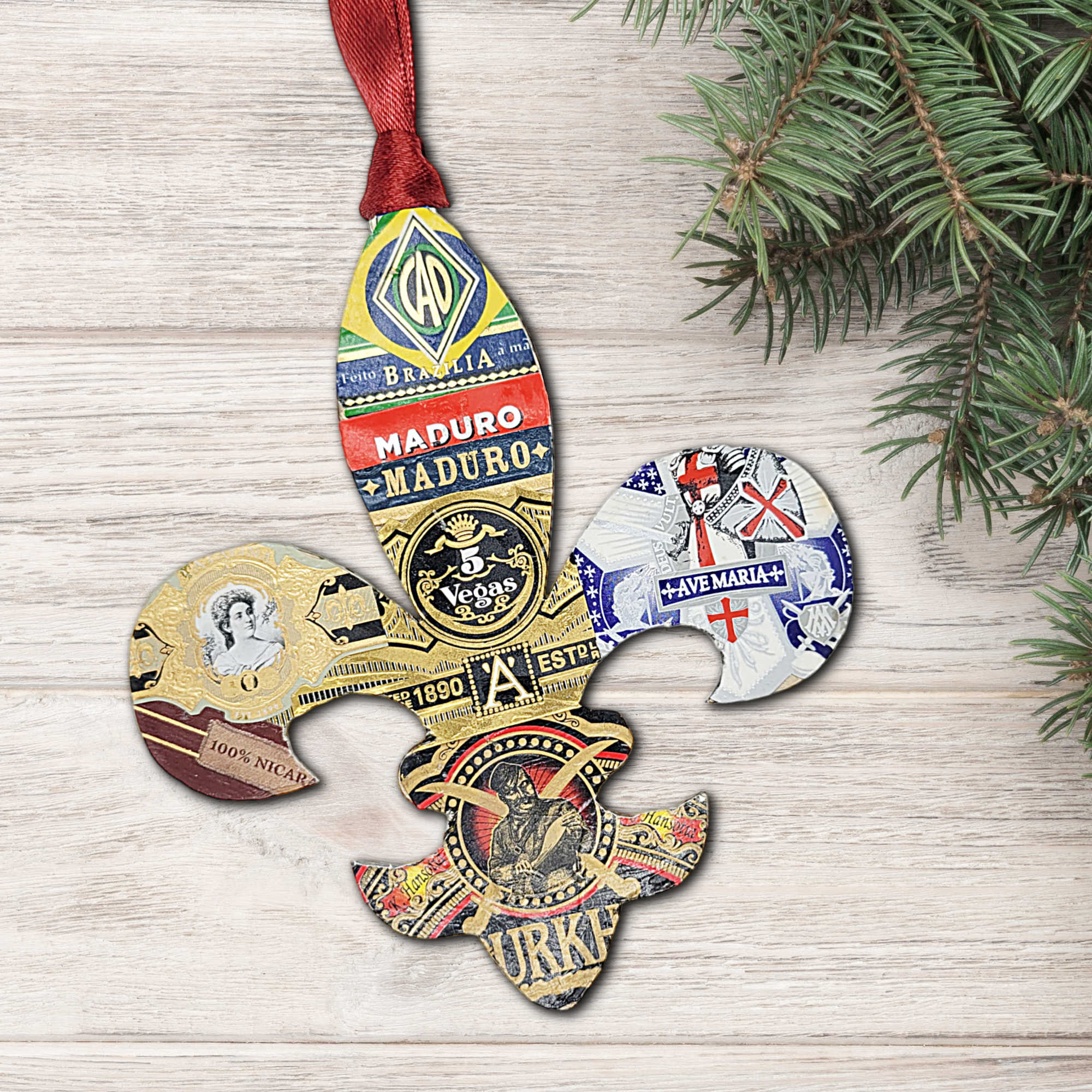 Fleur De Lis Cigar Ornament