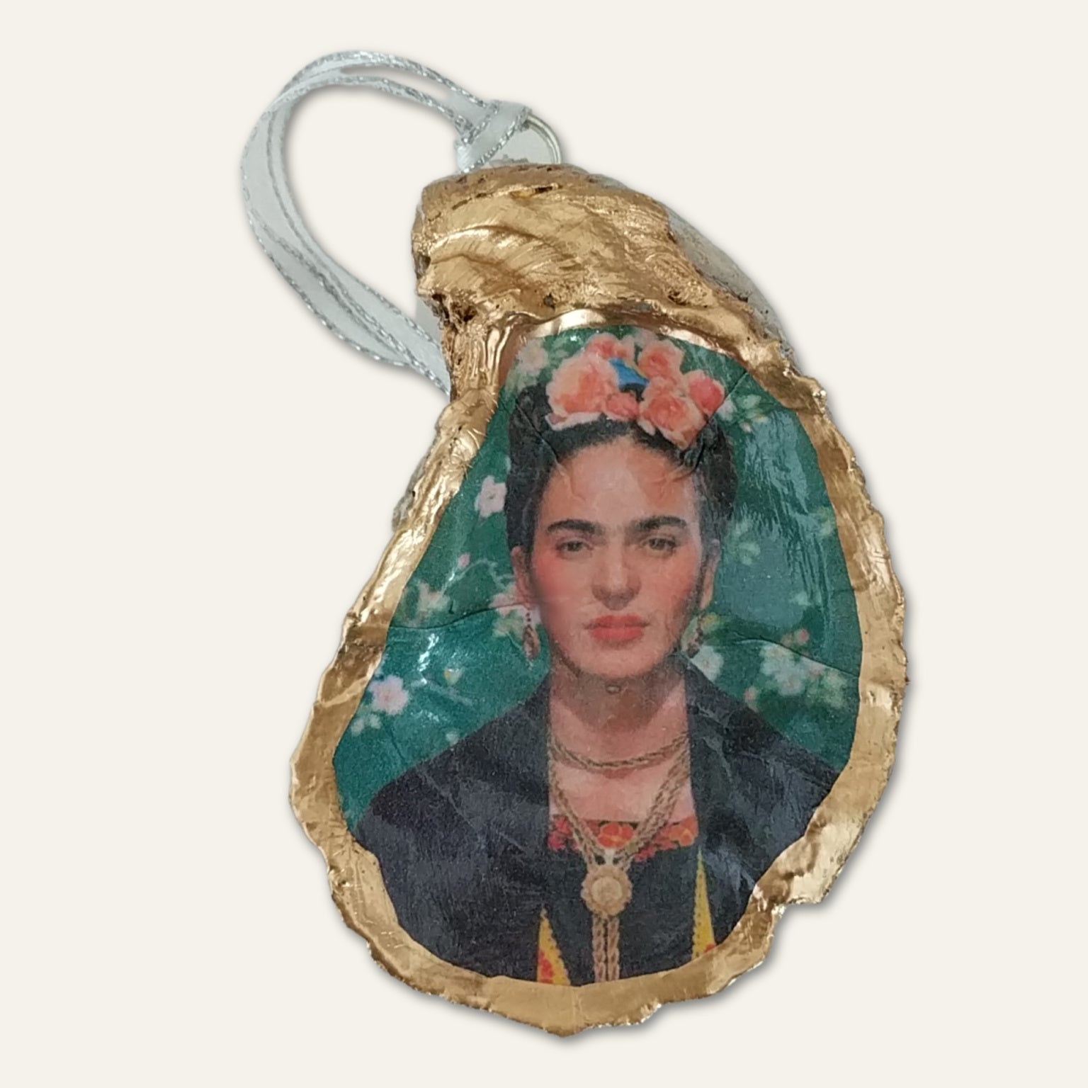 Frida Kahlo Ornament The Frame  • Oyster Shell