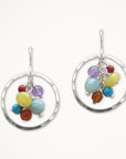 Festive Cluster Hoop Earrings