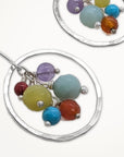 Festive Cluster Hoop Earrings