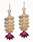 Fire Bloom Hand Painted Earrings