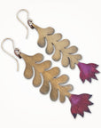 Fire Bloom Hand Painted Earrings