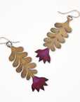 Fire Bloom Hand Painted Earrings