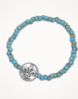 Fleur de Lis Stretch Bracelet