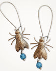 Bejeweled Fly Earrings • Indicolite Crystal