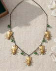 Curious Flight Necklace • Green Crystals