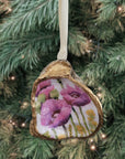 Purple Poppy Floral Ornament • Oyster Shell