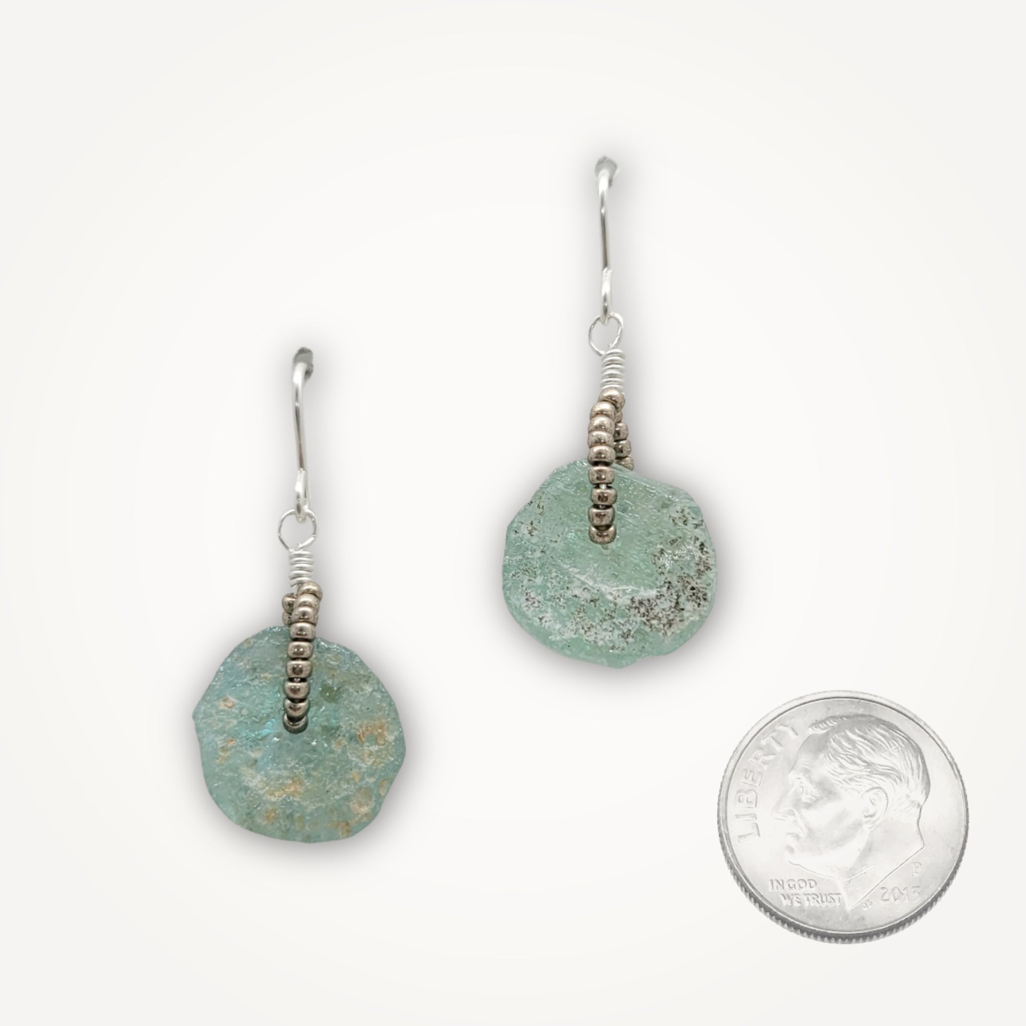 Roman Glass Earrings • Medallion