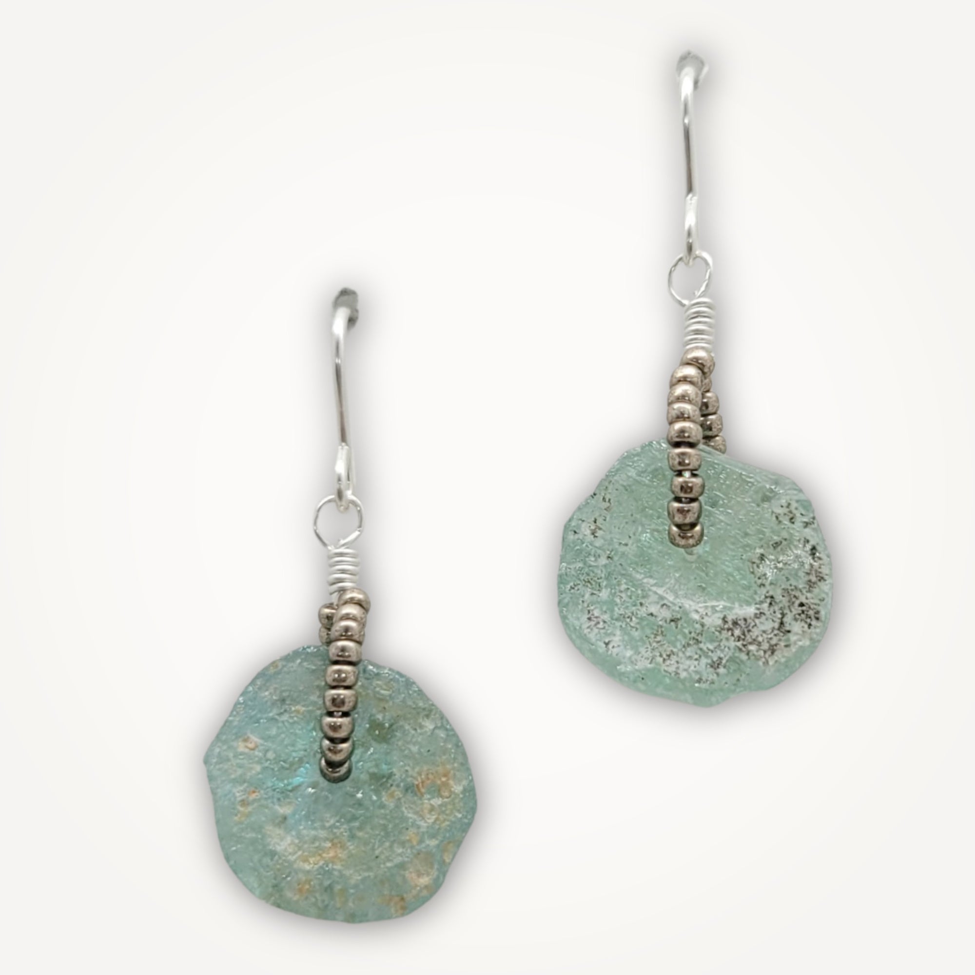 Roman Glass Earrings • Medallion