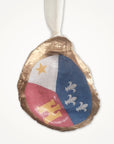 Acadiana Flag Lafayette Louisiana Ornament • Oyster Shell