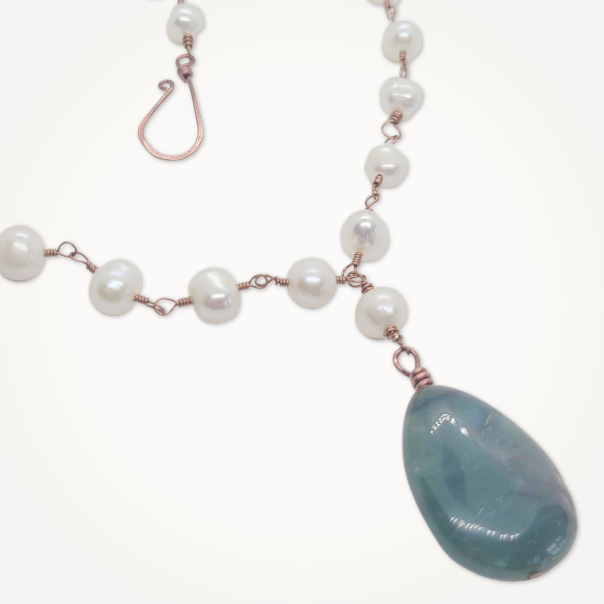 African Jade Pearl Necklace