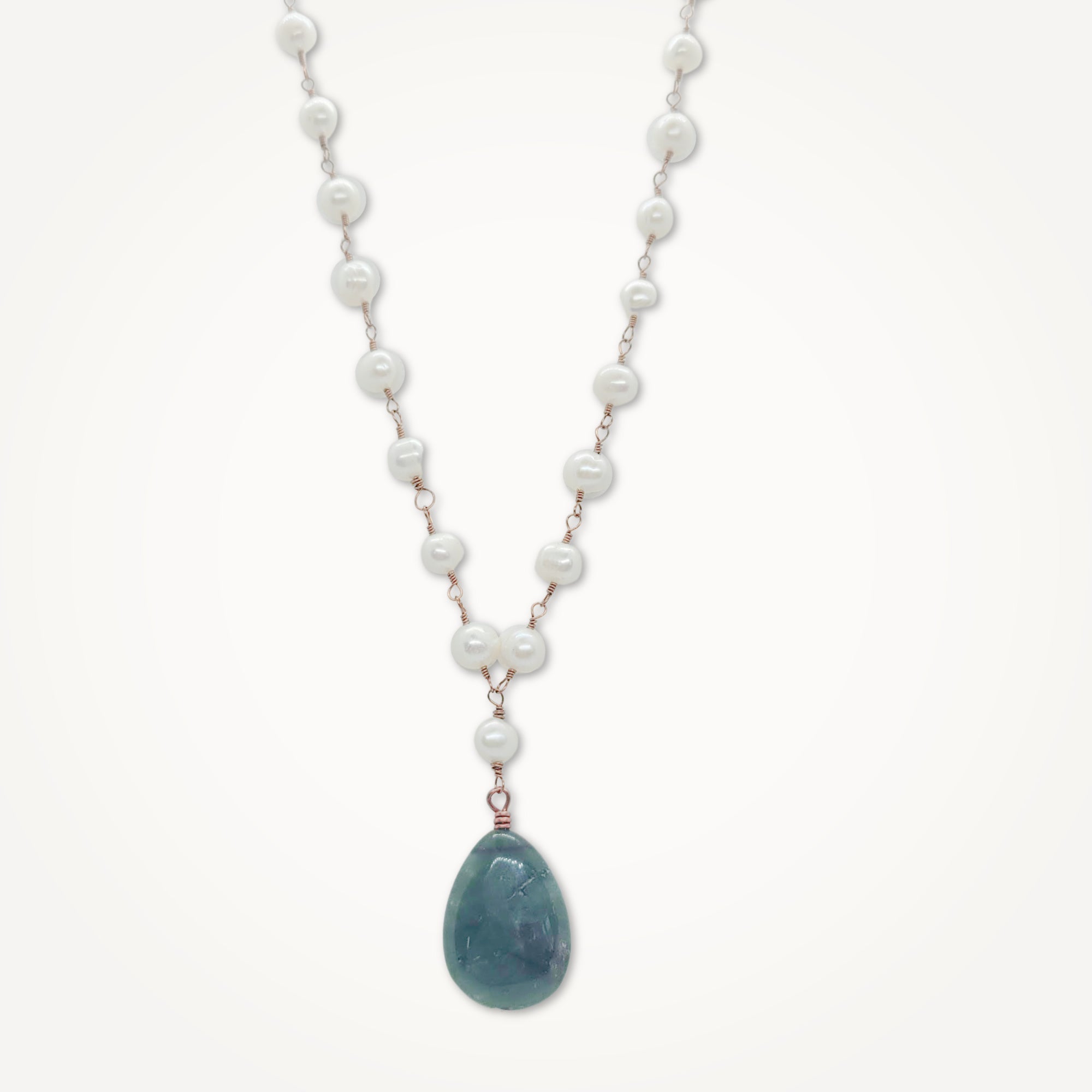 African Jade Pearl Necklace
