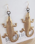 Golden Alligator Earrings