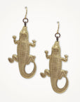 Golden Alligator Earrings