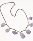 Raw Amethyst Chunk Necklace