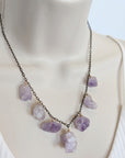 Raw Amethyst Chunk Necklace