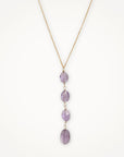 Amethyst Lariat Necklace