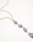 Amethyst Lariat Necklace