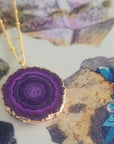 Amethyst Cross Section Necklace