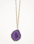 Amethyst Cross Section Necklace