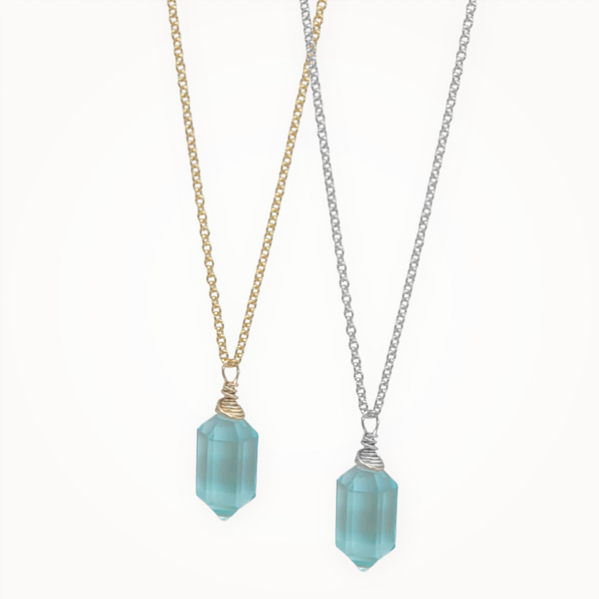 Hexa Crystal Necklace • Choice of Gemstone