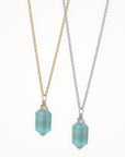 Hexa Crystal Necklace • Choice of Gemstone