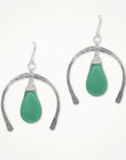 Turquoise Arch Hammered Earrings