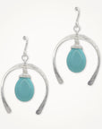 Turquoise Arch Hammered Earrings