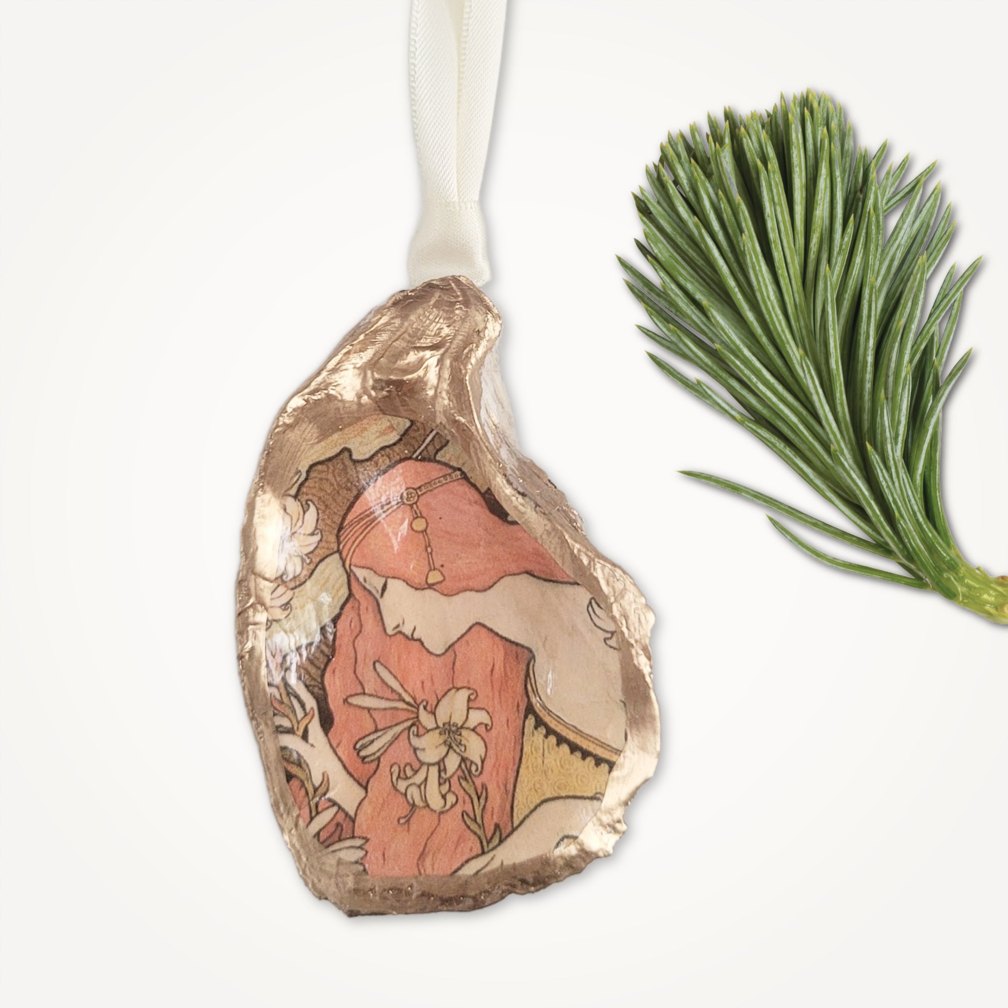 Art Nouveau • Oyster Shell Ornament