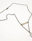 Balance Necklace with Coin Pearl • Antique Brass