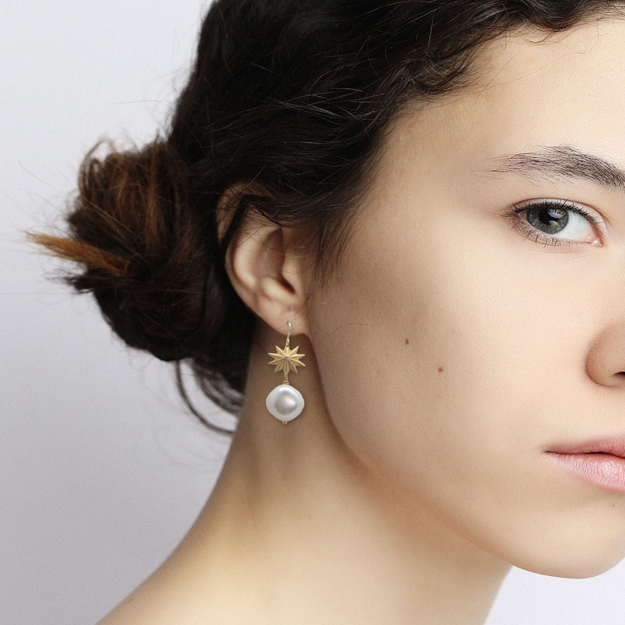 Baroque Pearl Earrings • Starburst