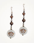 Lotus Earrings • Swarovski Crystal + Freshwater Pearl