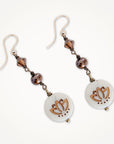 Lotus Earrings • Swarovski Crystal + Freshwater Pearl