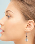 Lotus Earrings • Swarovski Crystal + Freshwater Pearl