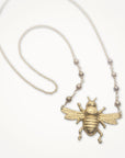 Bee Necklace • Swarovski Pearl