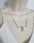 Bee Necklace • Swarovski Pearl