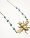 Bee Necklace • Swarovski Pearl