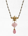 Honey Rose Bee Necklace