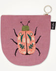 Garden Scarab Zipper Pouch