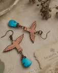 Crosswinds Bird Earrings • Turquoise